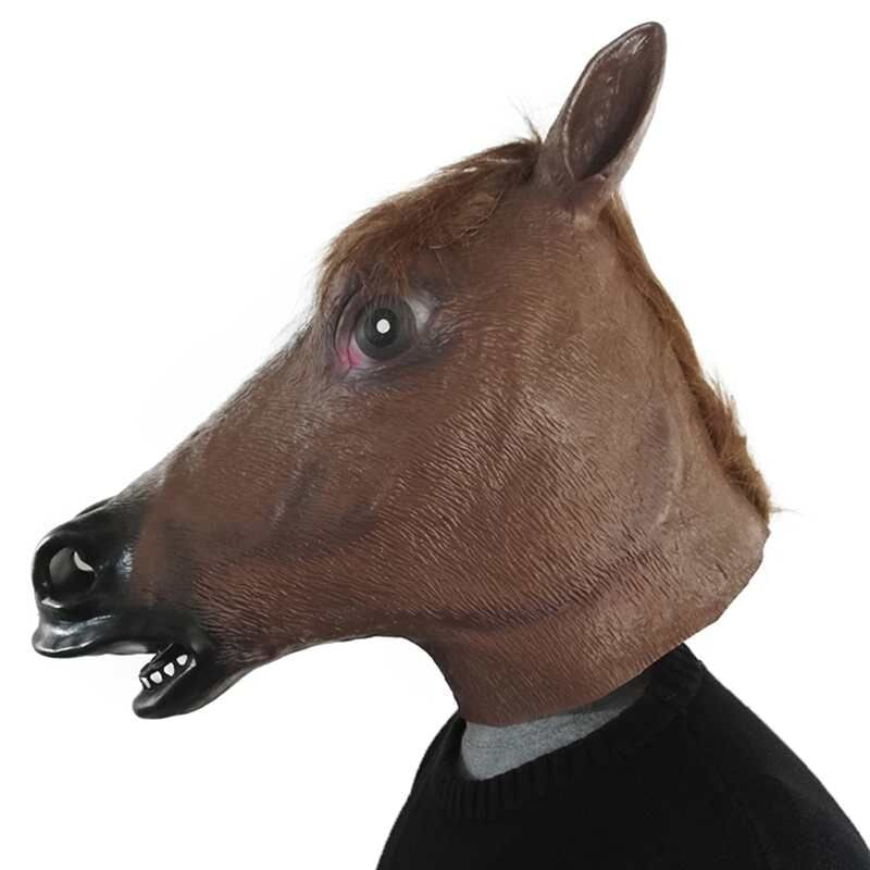 Best RUBBER HORSE HEAD MASK Animal Adult Creepy Prop Theater Mannequin ...